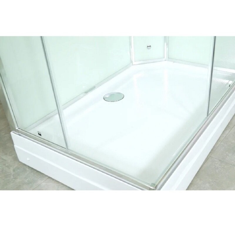 Душевая кабина Timo Premium ILMA101-roof-101-T-STILMA-T-CH/C, 100 x 100 см, стекло прозрачное, профиль хром, хамам, крыша, стул