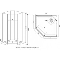 Душевая кабина Timo ILMA701, 100 x 100 см, стекло прозрачное