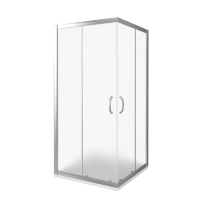Душевое ограждение Good Door Infinity CR -100-G-CH, 100 х 100 х 185 см, стекло матовое Грейп, хром, ИН00021