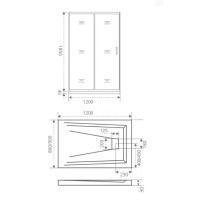 Душевая дверь в нишу Good Door Infinity WTW-120-G-CH, 120 х 185 см, стекло матовое Грейп, хром, ИН00027