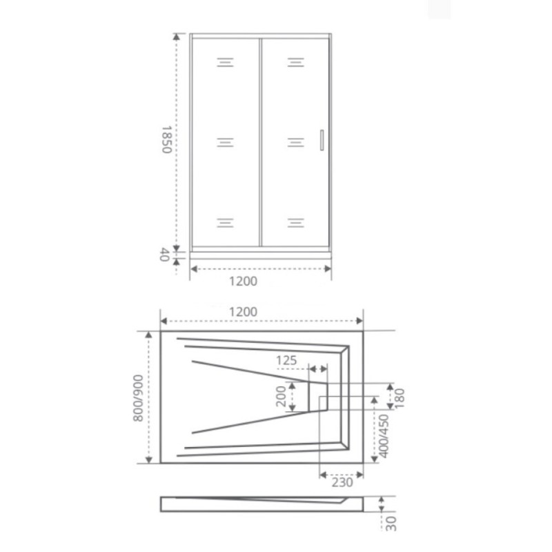 Душевая дверь в нишу Good Door Infinity WTW-120-G-CH, 120 х 185 см, стекло матовое Грейп, хром, ИН00027