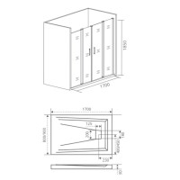 Душевая дверь в нишу Good Door Infinity WTW-TD-170-C-CH, 170 х 185 см, стекло прозрачное, хром, ИН00037