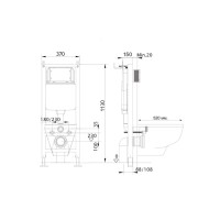 Инсталляция для подвесного унитаза Aquatek Standart 37, INS-0000017