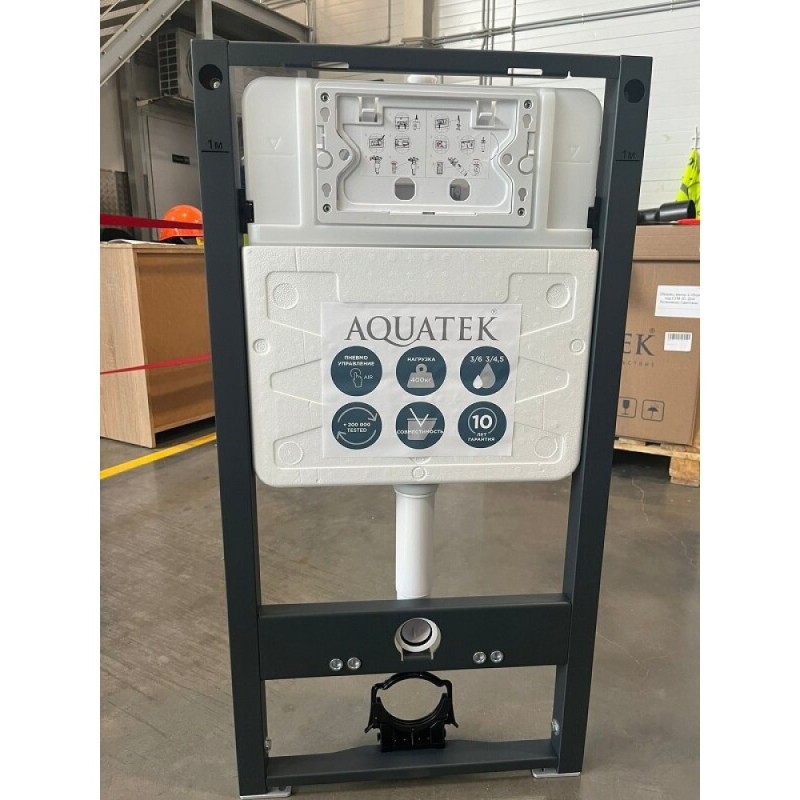 Инсталляция Aquatek Pneumo S50 INSP-0000001 для подвесного унитаза, с пневматическим управлением