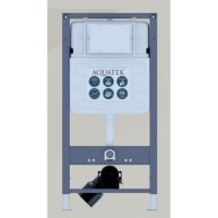 Инсталляция Aquatek Pneumo S50 INSP-0000001 для подвесного унитаза, с пневматическим управлением