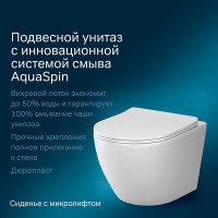Комплект IS100238.801900, Инсталляция Am.Pm MasterFit с подвесным унитазом Like Aquaspin торнадо, шумоизоляция, сиденье микролифт, клавиша смыва L черная матовая