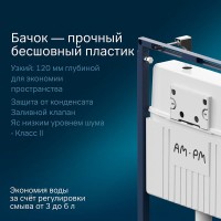 Комплект IS100251.801900, Инсталляция Am.Pm MasterFit с подвесным унитазом Like Aquaspin торнадо, шумоизоляция, сиденье микролифт, клавиша смыва L хром глянцевый