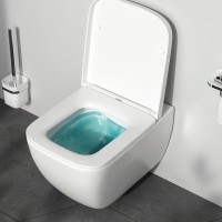 Инсталляция Am.Pm MasterFit, IS100251.901701, унитаз безободковый Gem, крышка-сиденье микролифт, клавиша хром
