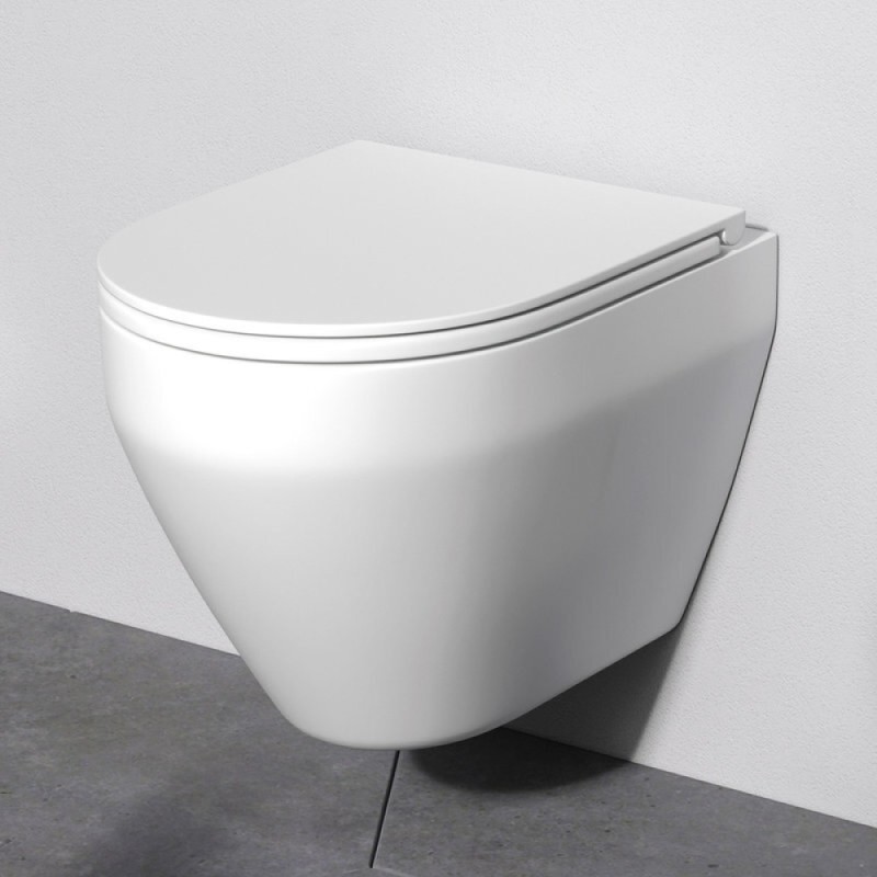 Инсталляция Am.Pm Spirit V2.0, IS450A38.701700 с безободковым унитазом Spirit V2.0 FlashClean, клавиша Touch Pro стекло, черная, крышка микролифт