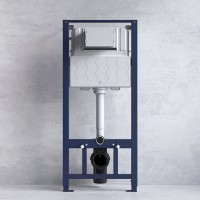 Инсталляция Am.Pm Spirit V2.0, IS47001.701700 с безободковым унитазом Spirit V2.0 FlashClean, клавиша Pro S белая, крышка микролифт
