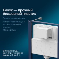Комплект IS49038.801900, Инсталляция Am.Pm с подвесным унитазом Like Aquaspin торнадо, шумоизоляция, сиденье микролифт, клавиша смыва Pro L черная матовая