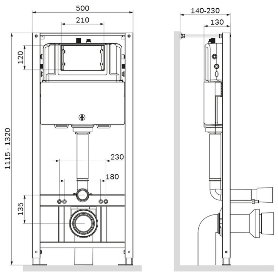 Инсталляция Am.Pm IS49038.701700MB с безободковым унитазом Spirit V2.0 FlashClean, крышка микролифт, клавиша Pro L черная матовая