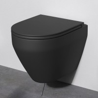 Инсталляция Am.Pm IS49038.701700MB с безободковым унитазом Spirit V2.0 FlashClean, крышка микролифт, клавиша Pro L черная матовая
