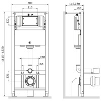 Инсталляция Am.Pm IS49051.701700MB с безободковым унитазом Spirit V2.0 FlashClean, крышка микролифт, клавиша Pro L хром глянцевый