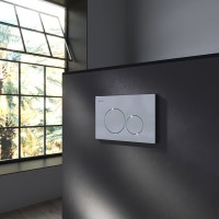 Инсталляция Am.Pm Inspire, IS49051.501700 с безободковым унитазом Inspire FlashClean, клавиша Pro L глянцевый хром, крышка микролифт