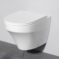 Инсталляция Am.Pm Inspire, IS49051.501700 с безободковым унитазом Inspire FlashClean, клавиша Pro L глянцевый хром, крышка микролифт