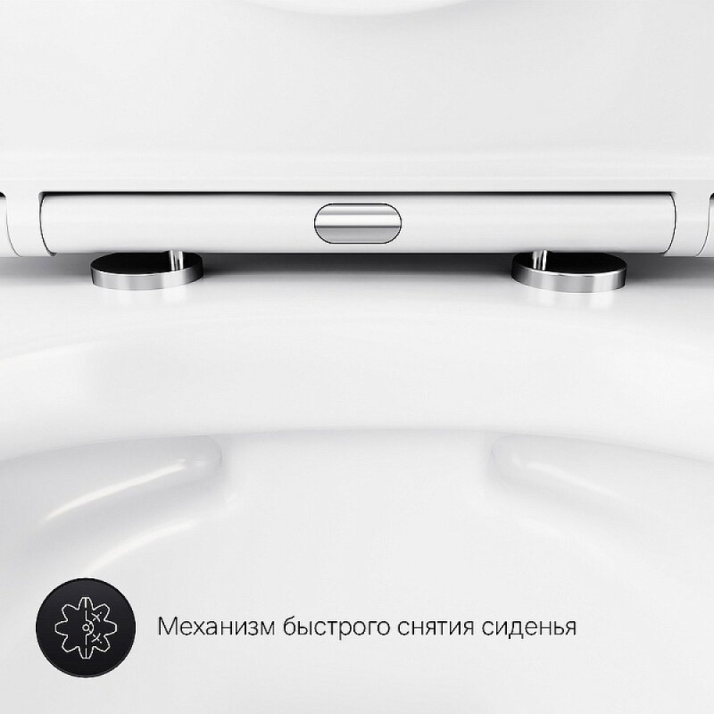 Инсталляция Am.Pm Sense IS90251.741701, с подвесным унитазом Sense FlashClean, безободковый, с клавишей PrimeFit S хром глянец, сиденье микролифт