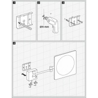 Настенное косметическое зеркало WasserKRAFT Серия К, с 3-х кратным увеличением и Led-подсветкой, K-1008, хром