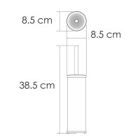 Ершик для унитаза WasserKRAFT K-1027GM, напольный, оружейная сталь