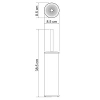 Ершик для унитаза WasserKRAFT K-1027W, напольный, белый/хром