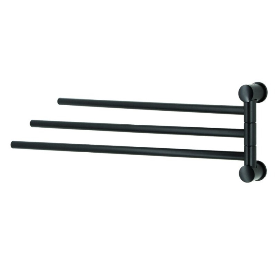 Полотенцедержатель WasserKRAFT Серия К, тройной, 40.5 см, черный матовый, K-1033BLACK