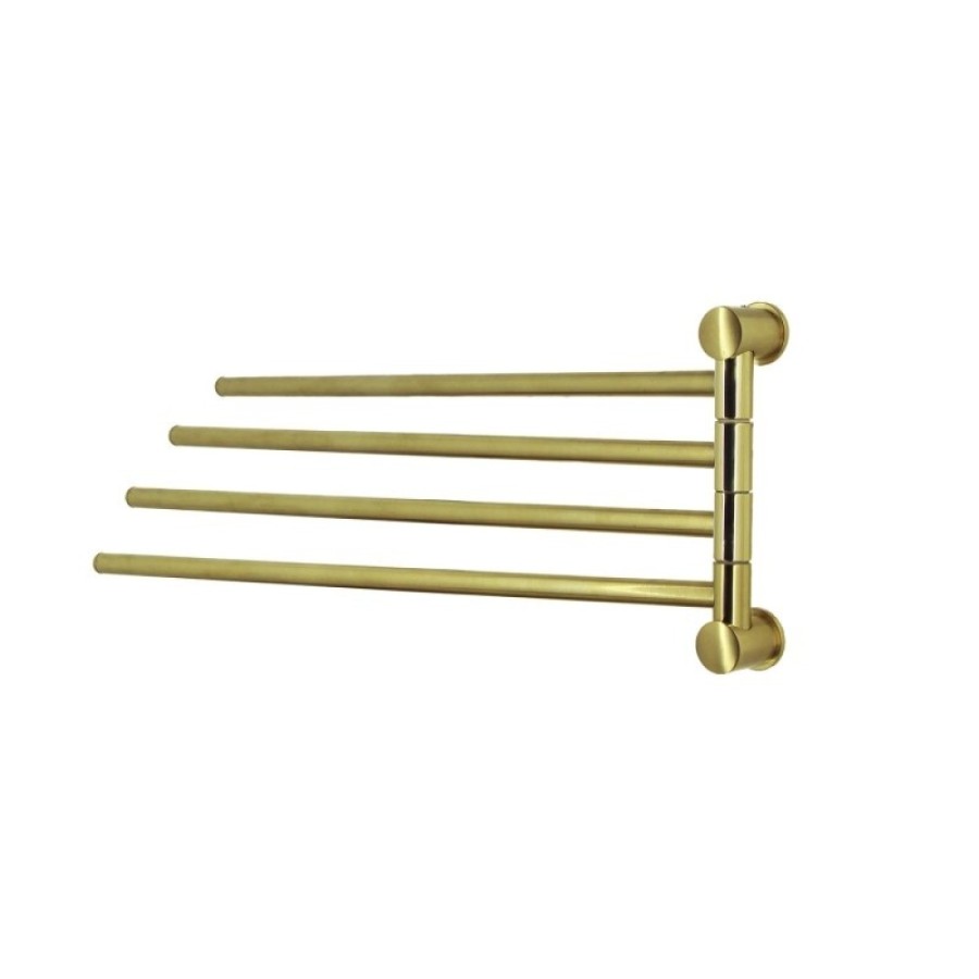 Полотенцедержатель WasserKRAFT Серия К, 4 держателя, 40.5 см, золото матовое, K-1034BRUSHED GOLD