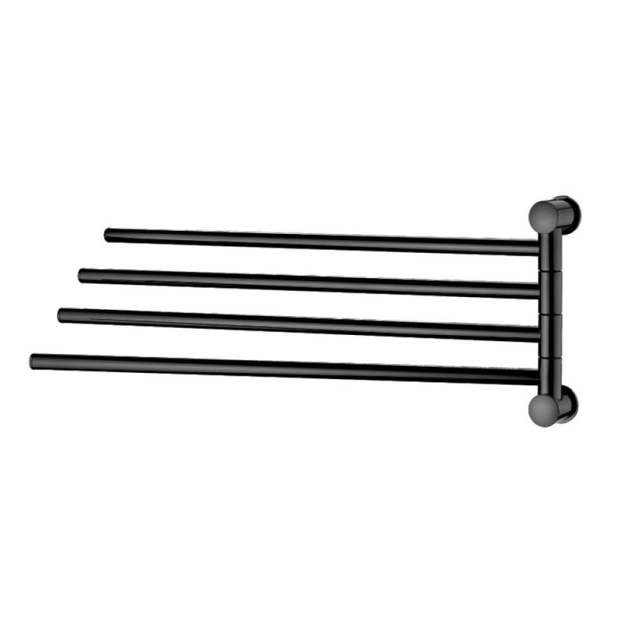 Полотенцедержатель WasserKRAFT K-1034PB, 40.5 см, цвет черный глянцевый
