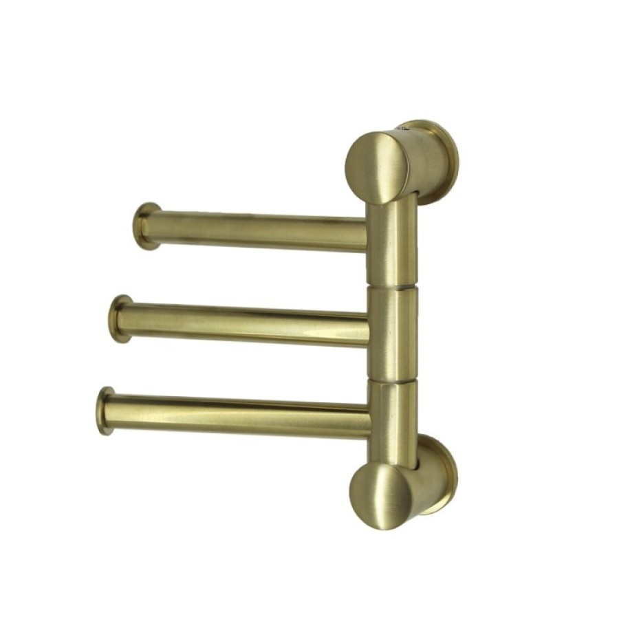 Полотенцедержатель WasserKRAFT Серия К, 3 держателя, 12 см, золото матовое, K-1053BRUSHED GOLD