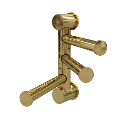 Полотенцедержатель WasserKRAFT K-1053PG, 12 см, PVD-покрытие, золото глянцевое