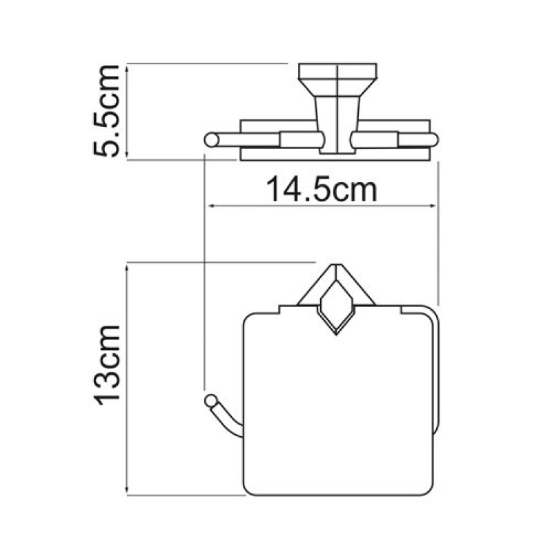 Держатель для туалетной бумаги WasserKRAFT Aller, с крышкой, K-1125, хром