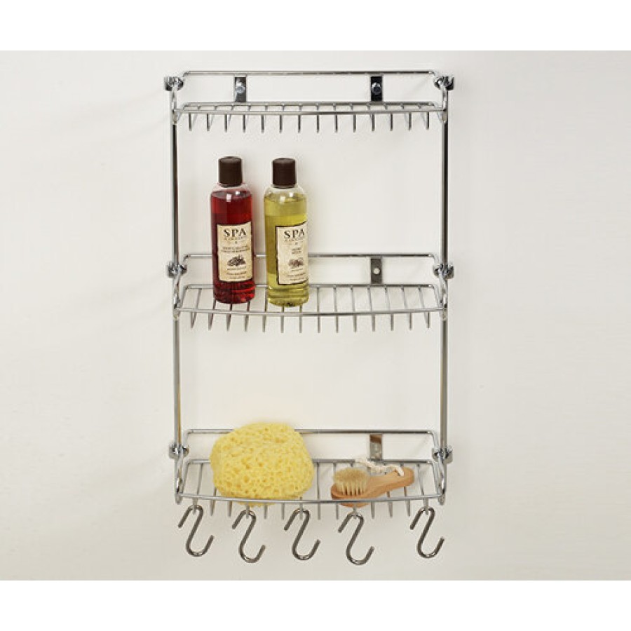 Полка металлическая прямая тройная WasserKRAFT Серия К, K-1433, хром