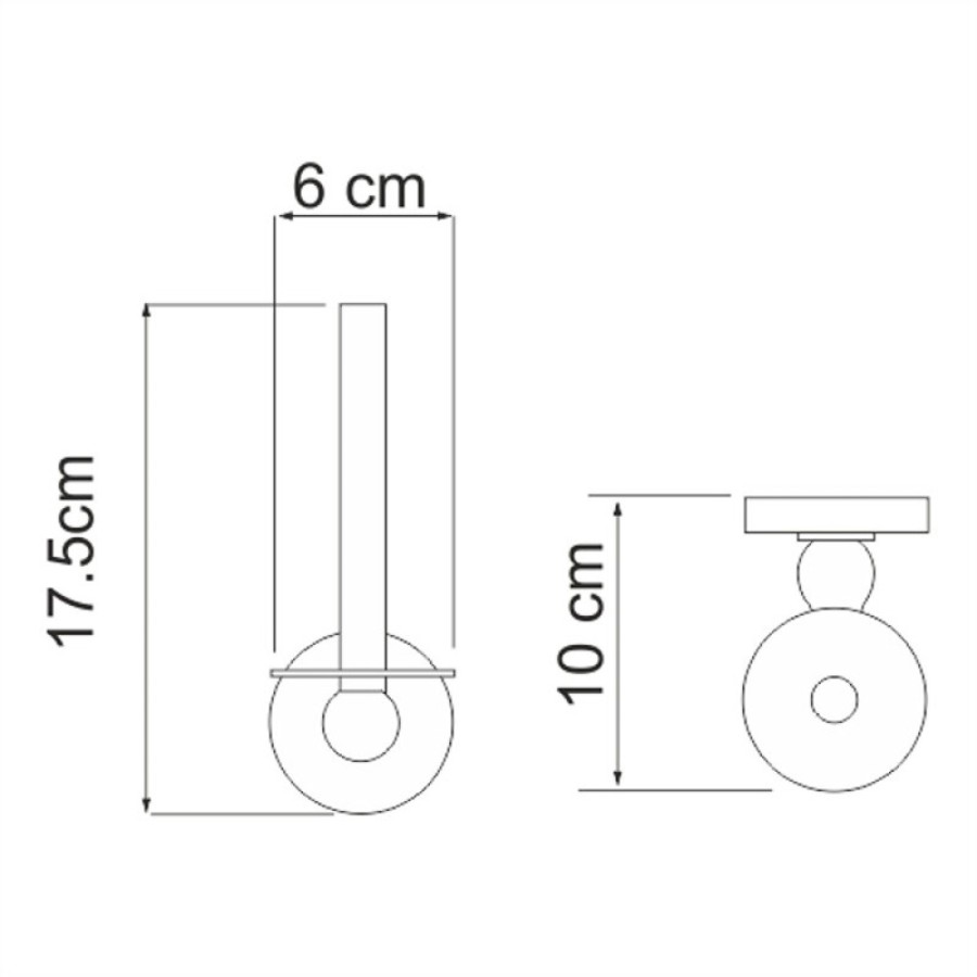 Держатель туалетной бумаги WasserKRAFT Diemel, Diemel K-2297, хром