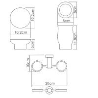 Стакан и мыльница с держателем WasserKRAFT Серия К, K-24126, белый/хром