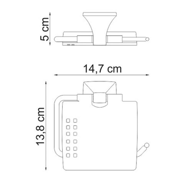 Держатель для туалетной бумаги WasserKRAFT Wern, с крышкой, K-2525, хром