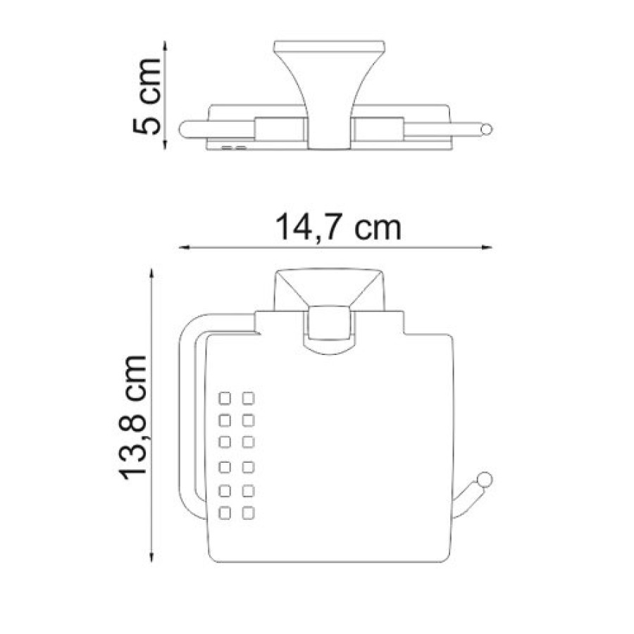 Держатель для туалетной бумаги WasserKRAFT Wern, с крышкой, K-2525, хром