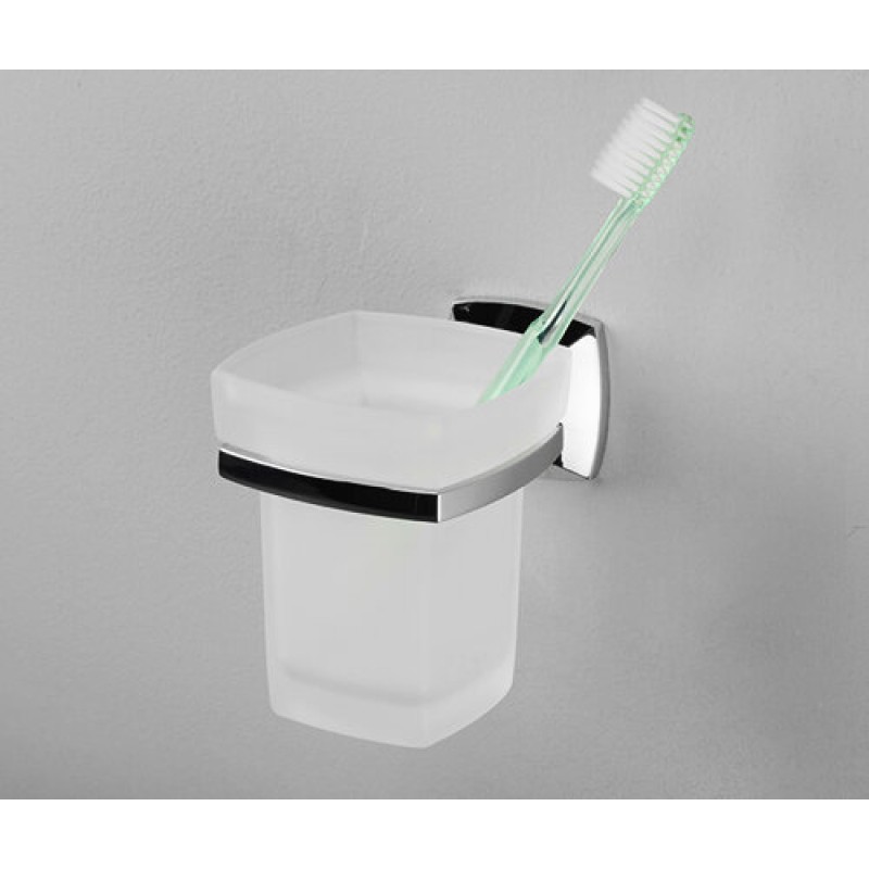 Стакан с держателем WasserKRAFT Wern, K-2528, хром