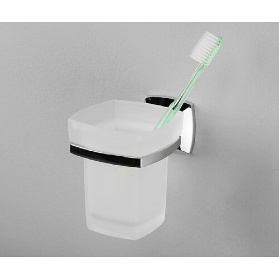 Стакан с держателем WasserKRAFT Wern, K-2528, хром