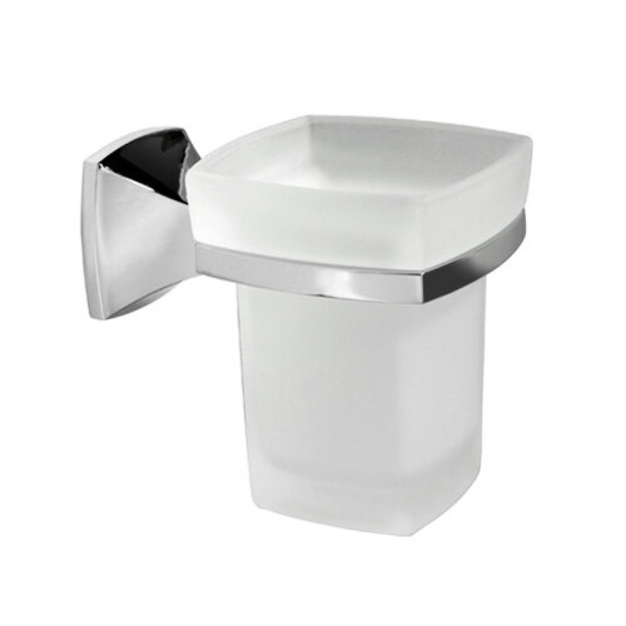 Стакан с держателем WasserKRAFT Wern, K-2528, хром