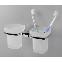 Стакан с держателем WasserKRAFT Wern, двойной, K-2528D, хром