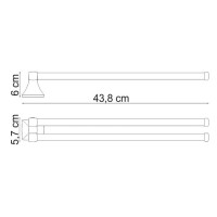 Полотенцедержатель WasserKRAFT Wern, 45 см, хром, K-2531