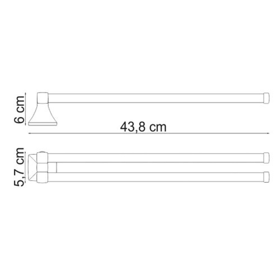 Полотенцедержатель WasserKRAFT Wern, 45 см, хром, K-2531