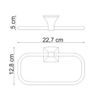Полотенцедержатель WasserKRAFT Wern, кольцо, 20 см, хром, K-2560