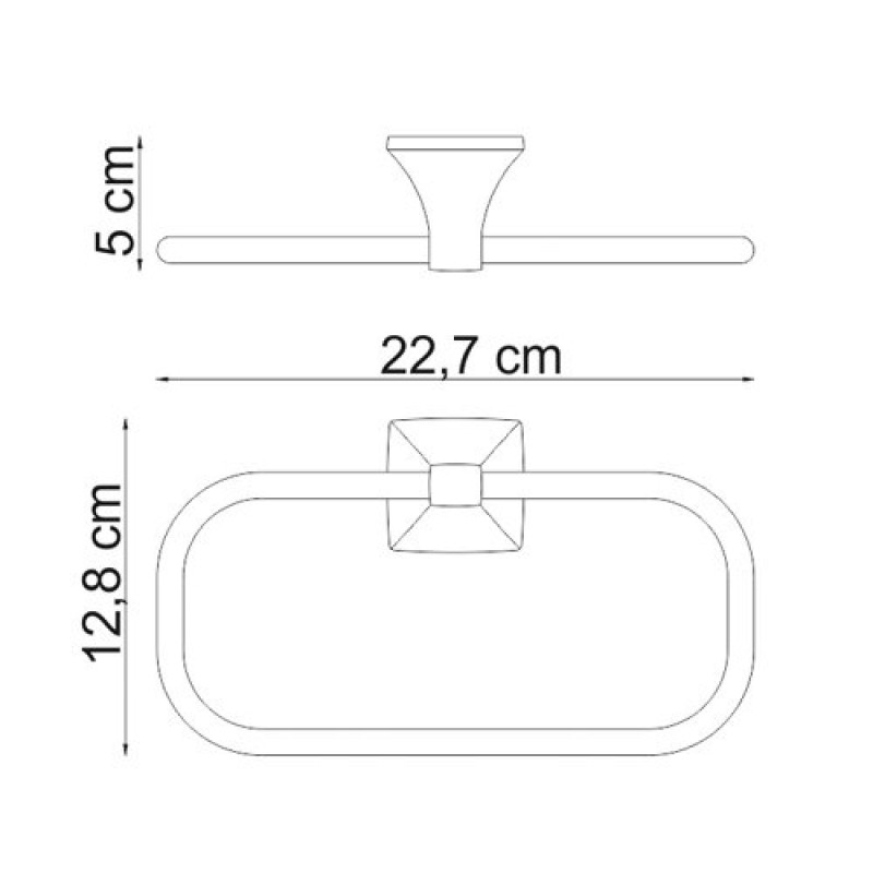 Полотенцедержатель WasserKRAFT Wern, кольцо, 20 см, хром, K-2560