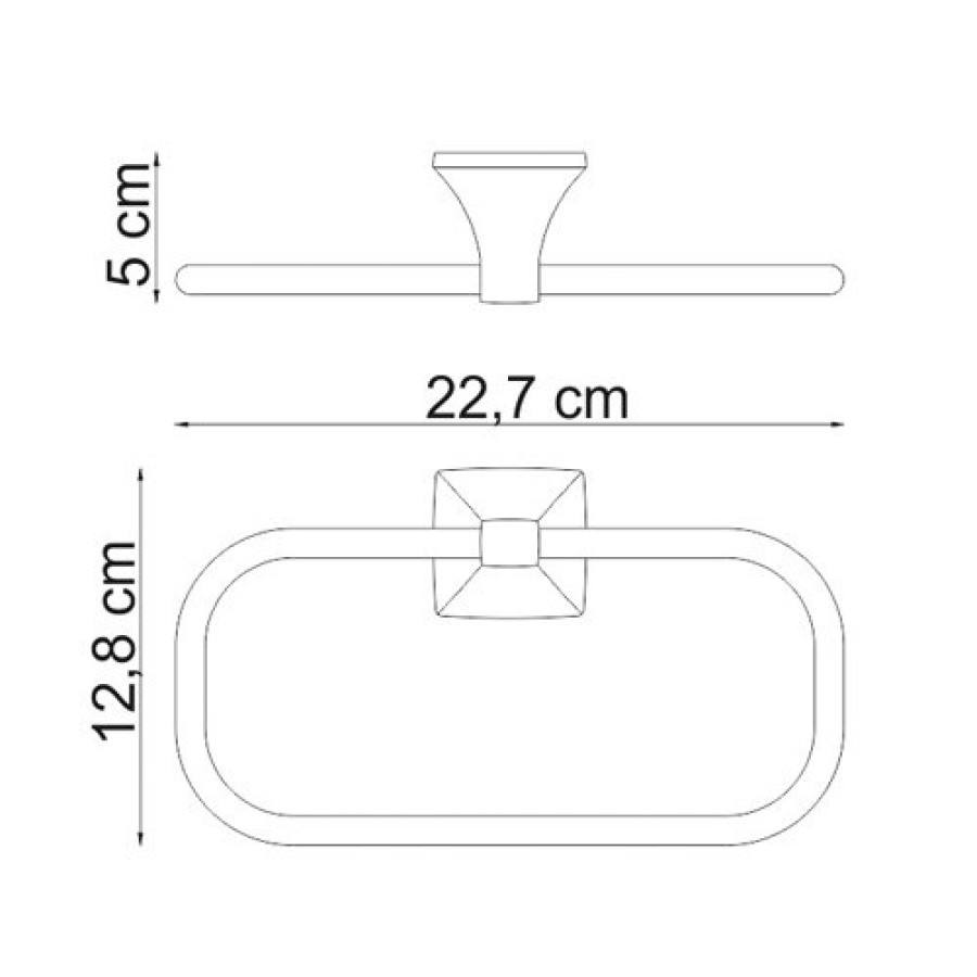 Полотенцедержатель WasserKRAFT Wern, кольцо, 20 см, хром, K-2560