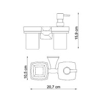 Держатель стакана и дозатора WasserKRAFT Wern, K-2589, хром