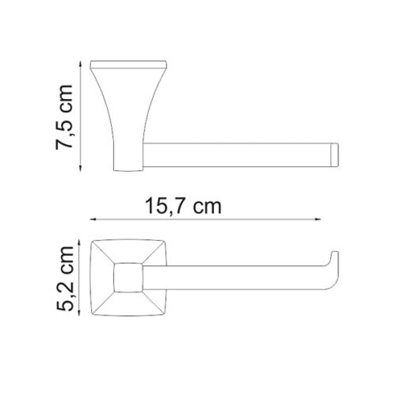 Держатель для туалетной бумаги WasserKRAFT Wern, K-2596, хром
