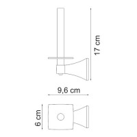 Держатель для туалетной бумаги WasserKRAFT Wern, вертикальный, K-2597, хром