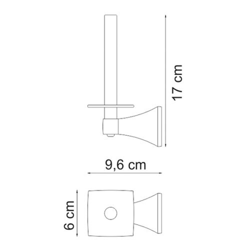 Держатель для туалетной бумаги WasserKRAFT Wern, вертикальный, K-2597, хром