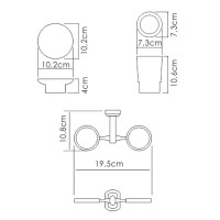 Стакан и мыльница с держателем WasserKRAFT Серия К, K-28126, белый/хром