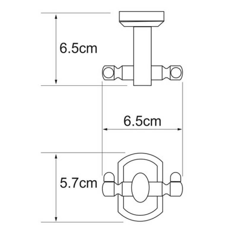 Крючок WasserKRAFT Oder, двойной, K-3023D, хром